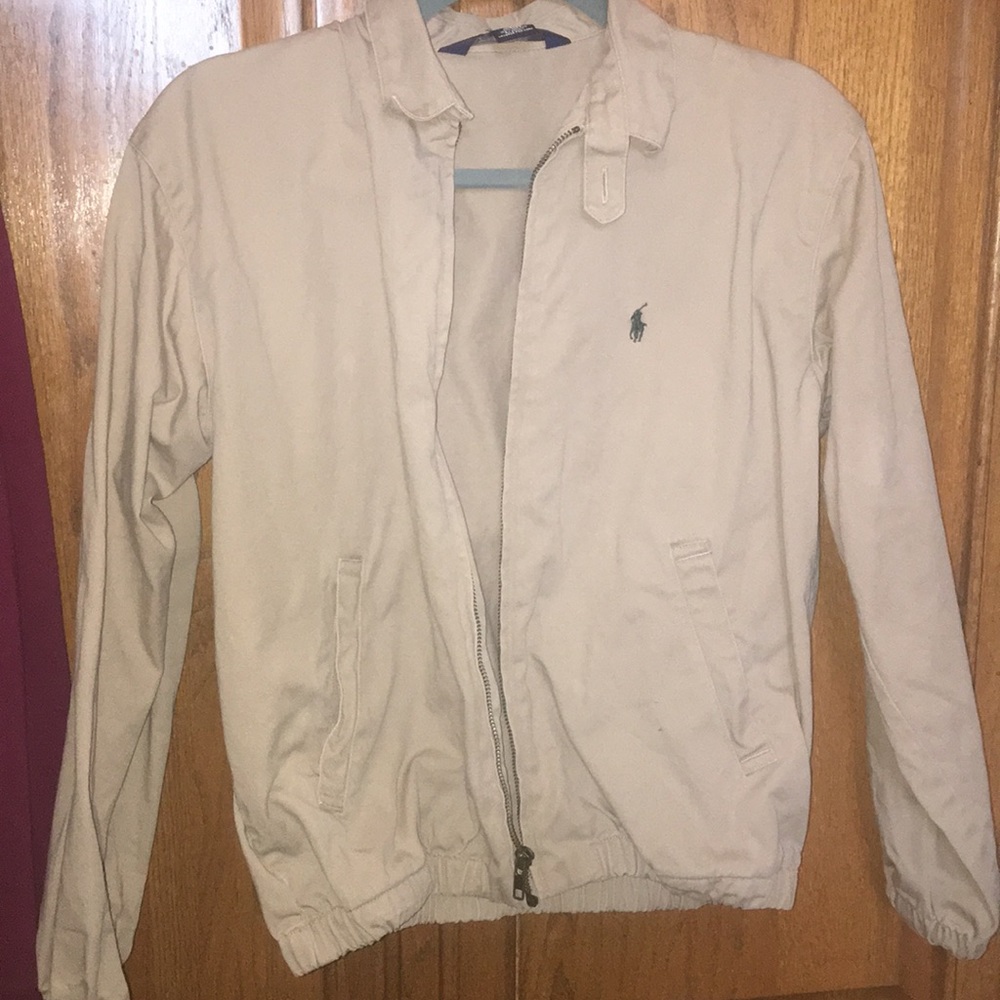 A tan  polo jacket